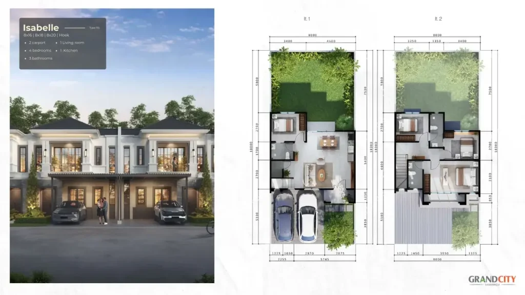 Rumah Siene Grand City Samarinda Tipe L8