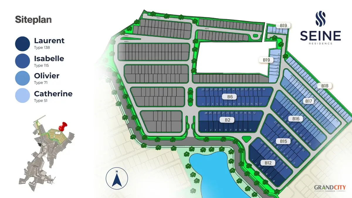 Siteplan Cluster Siene Grand City Samarinda